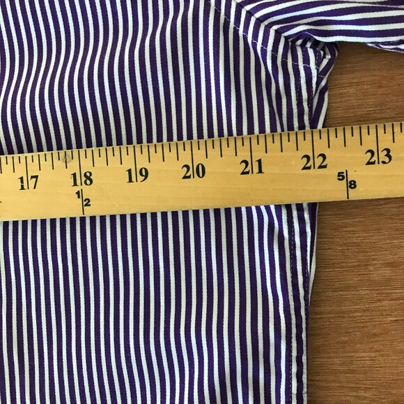 Robert Graham X Series Shirt Men L Purple Striped Button Up Long Sleeve - Picture 8 of 13
